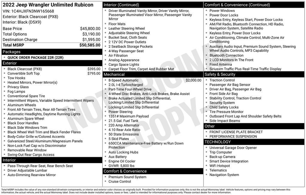 2022 Jeep Wrangler Unlimited Rubicon