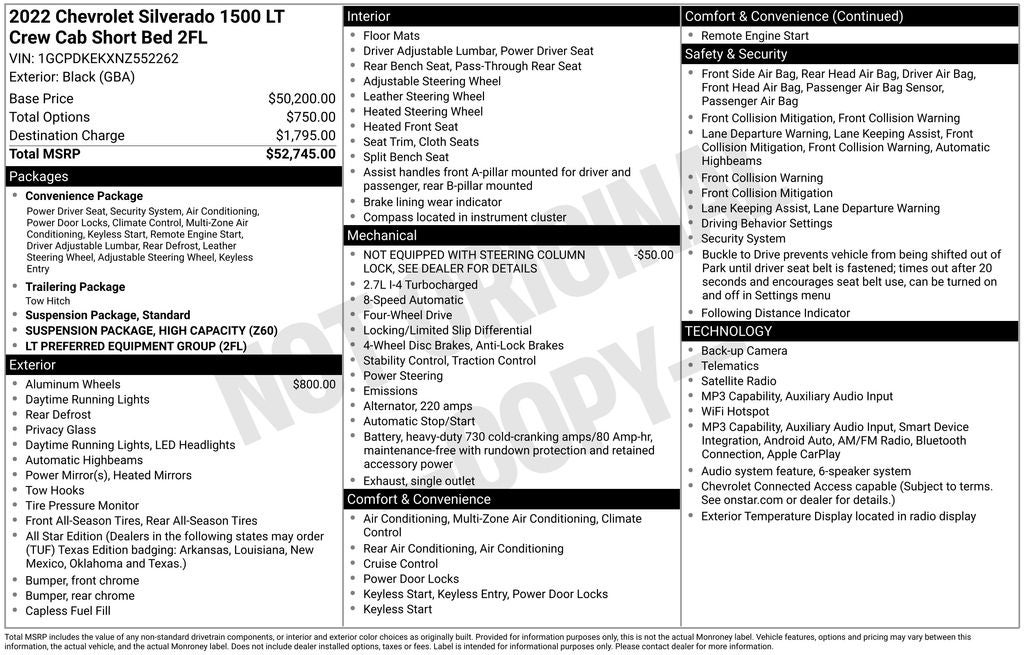 2022 Chevrolet Silverado 1500 LT