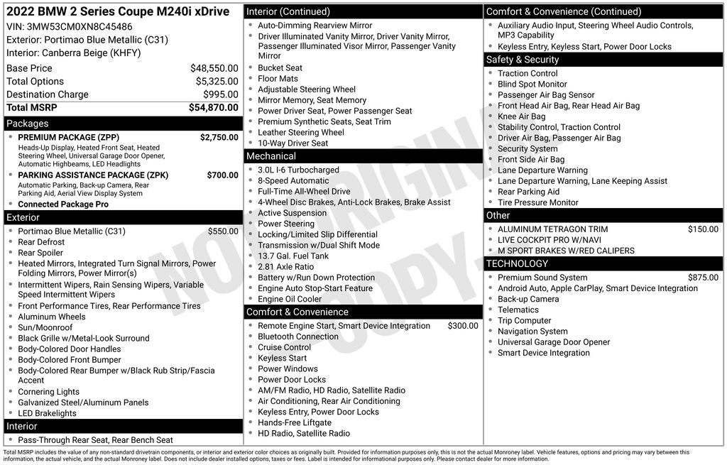 2022 BMW 2 Series M240i