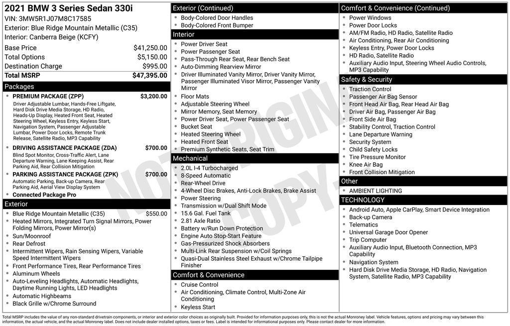 2021 BMW 3 Series 330i