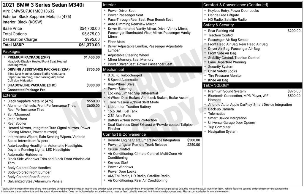 2021 BMW 3 Series M340i