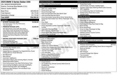 2025 BMW 3 Series 330i