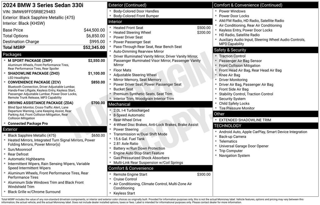 2024 BMW 3 Series 330i