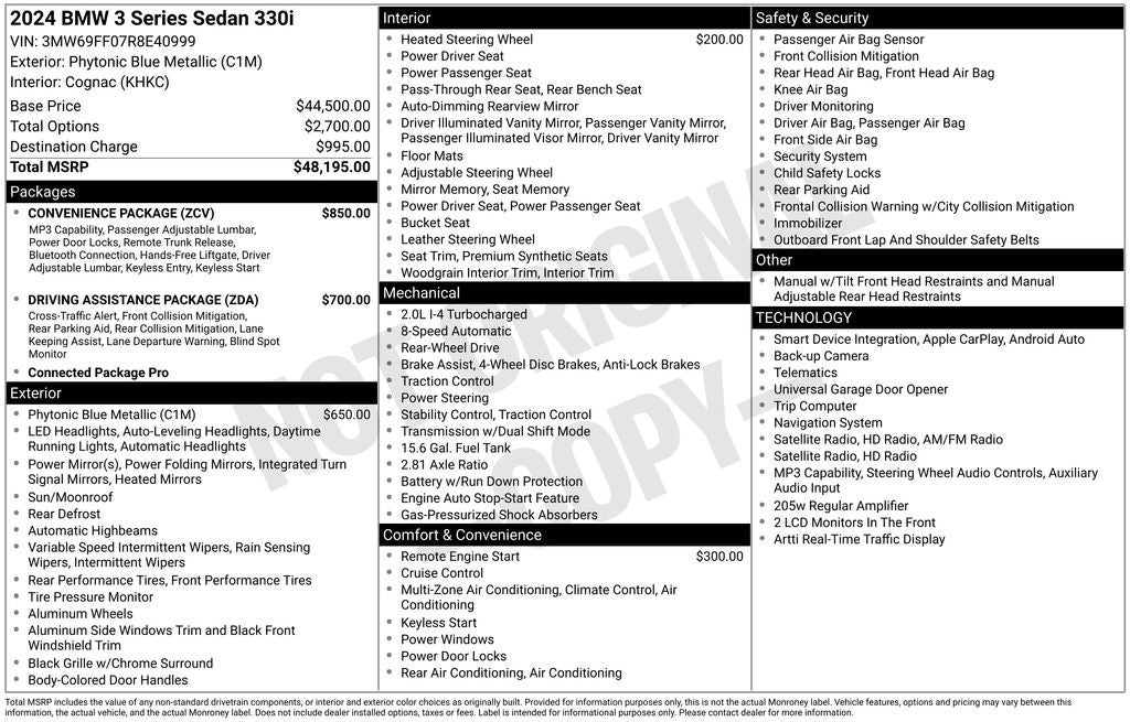 2024 BMW 3 Series 330i