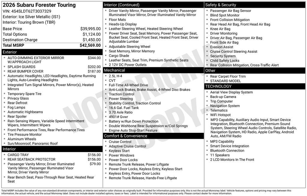 2026 Subaru Forester Touring