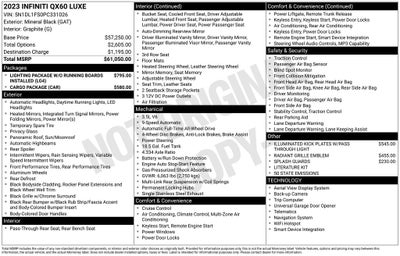 2023 INFINITI QX60 LUXE