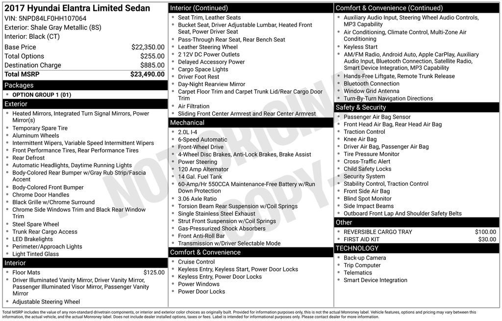 2017 Hyundai Elantra Limited