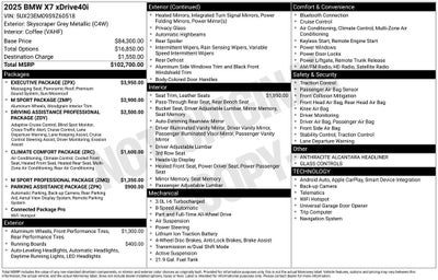 2025 BMW X7 xDrive40i