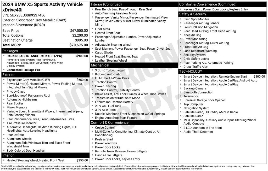 2024 BMW X5 xDrive40i