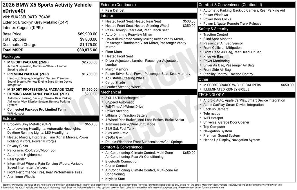 2026 BMW X5 xDrive40i