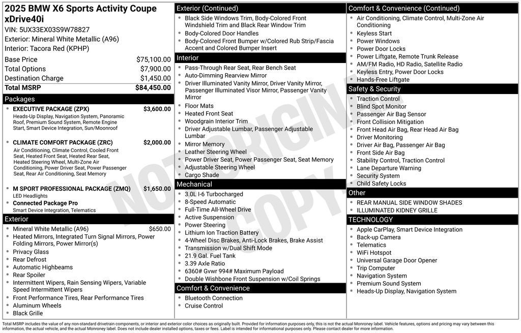 2025 BMW X6 xDrive40i