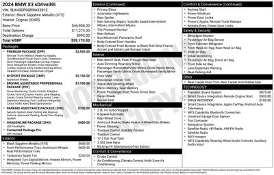 2024 BMW X3 sDrive30i