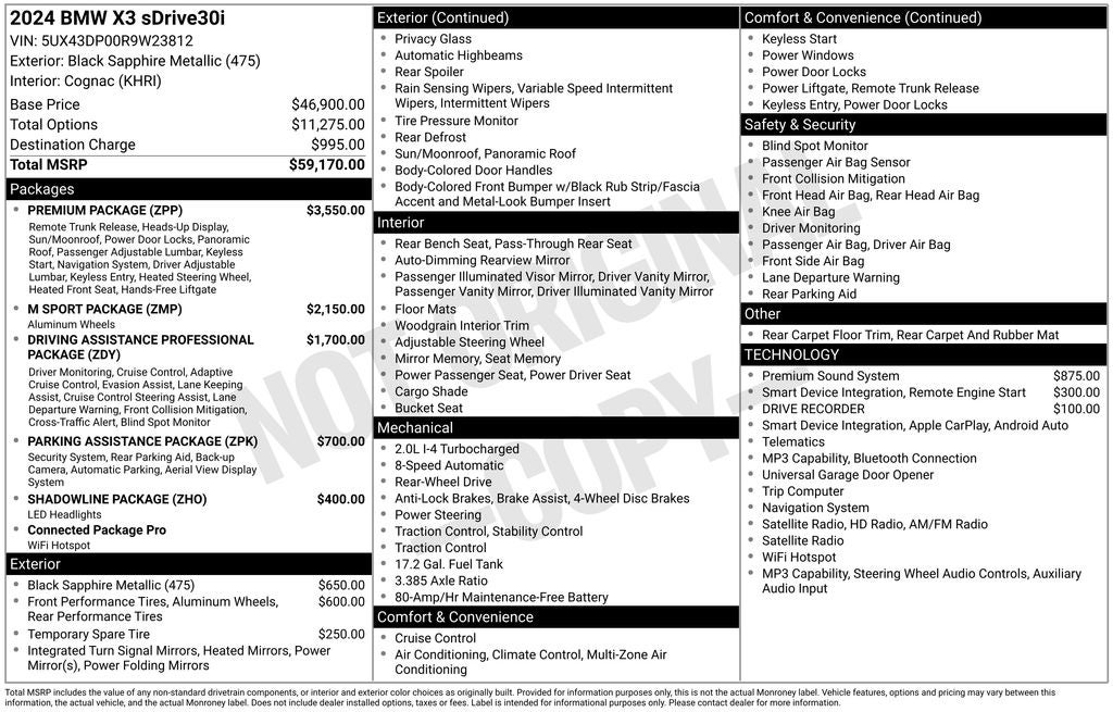 2024 BMW X3 sDrive30i