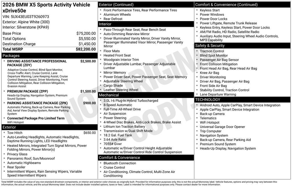 2026 BMW X5 xDrive50e