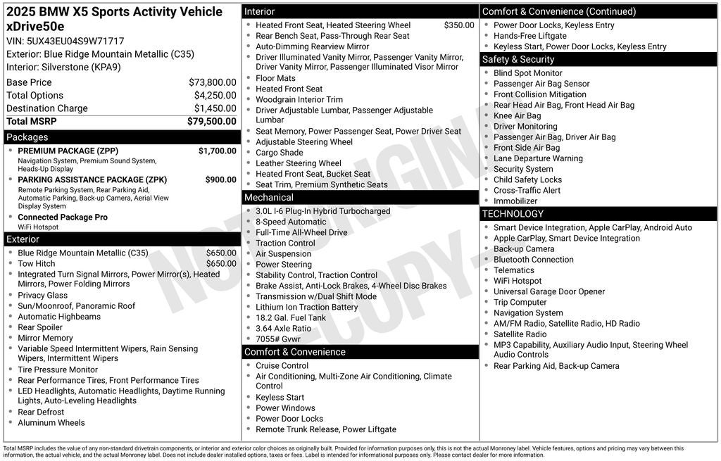 2025 BMW X5 xDrive50e