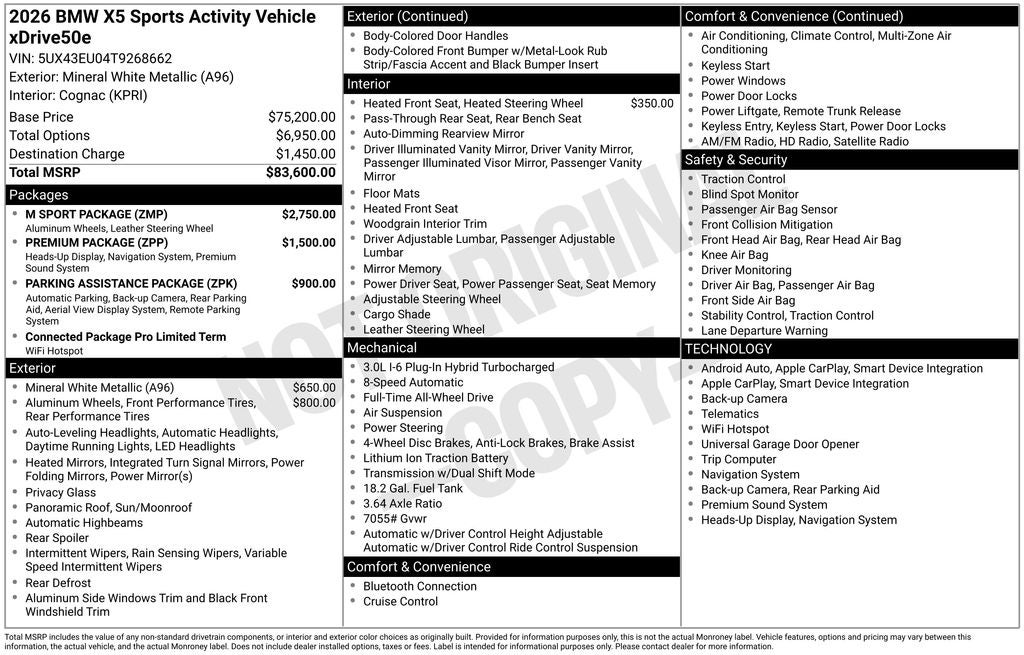 2026 BMW X5 xDrive50e