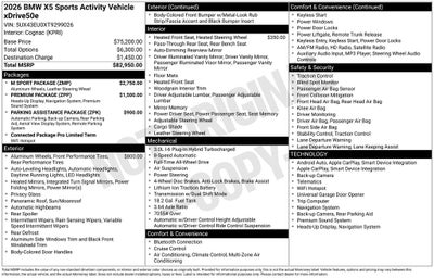 2026 BMW X5 xDrive50e