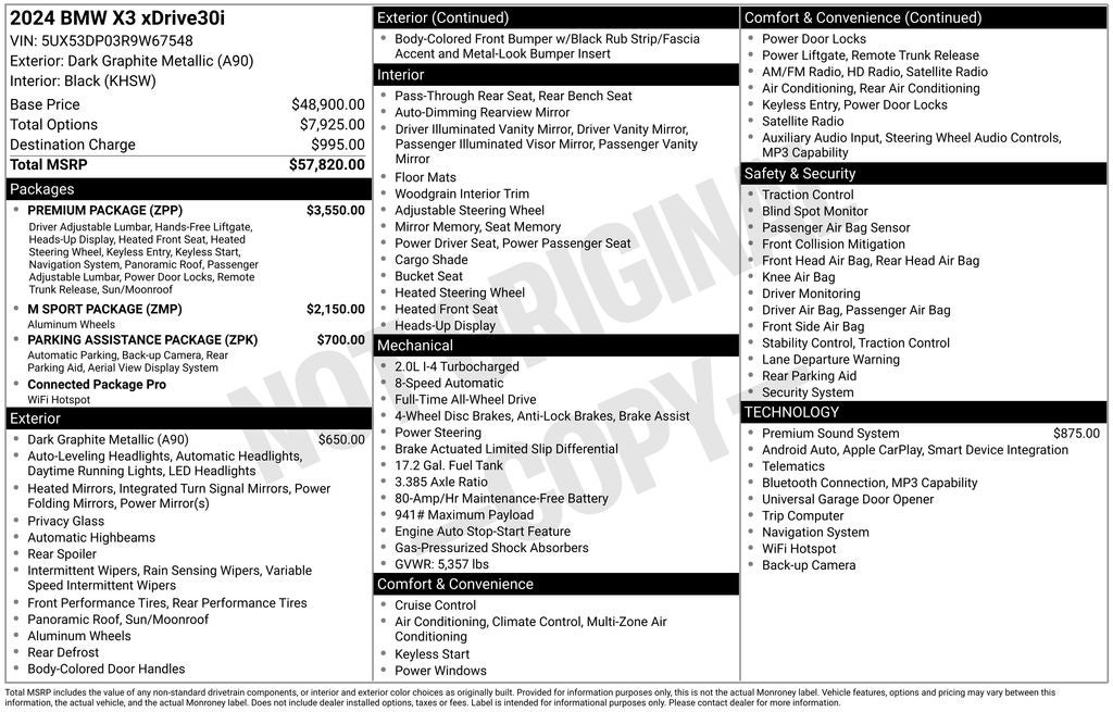 2024 BMW X3 xDrive30i