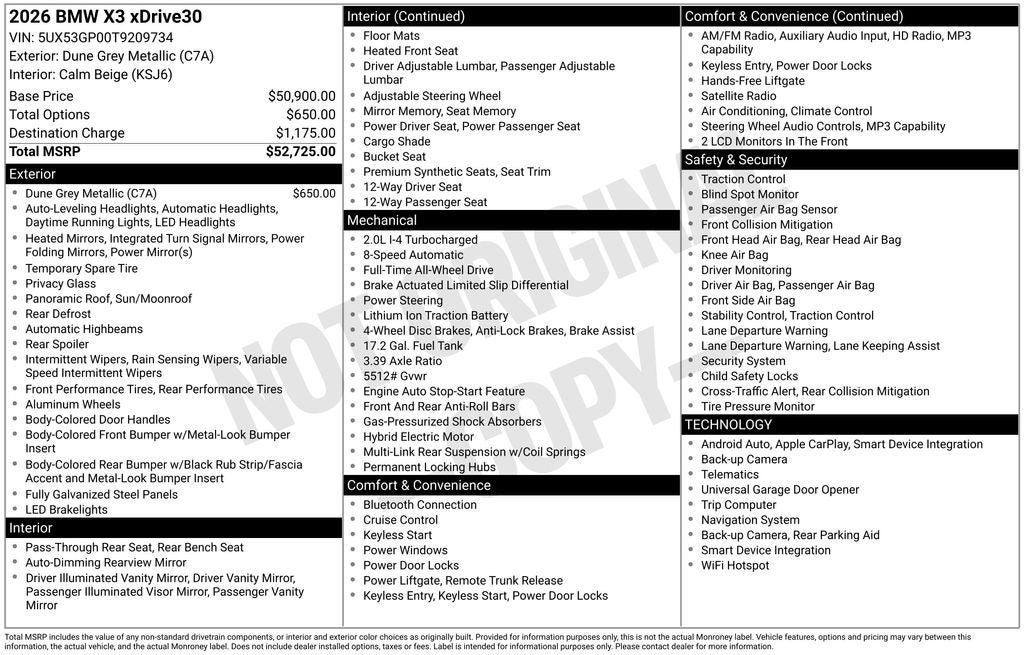 2026 BMW X3 30 xDrive
