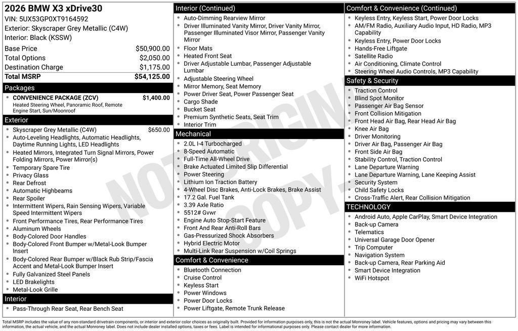 2026 BMW X3 30 xDrive