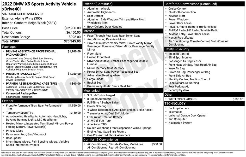 2022 BMW X5 xDrive40i