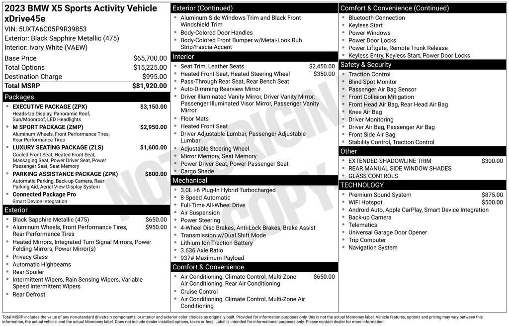 2023 BMW X5 xDrive45e