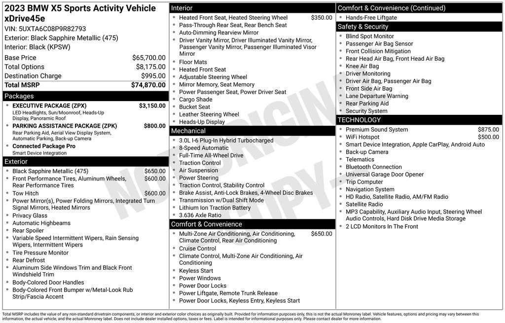 2023 BMW X5 xDrive45e