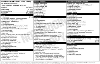 2024 Mazda Mazda MX-5 Miata Grand Touring