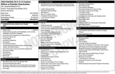 2024 Mazda Mazda CX-5 2.5 S Carbon Edition