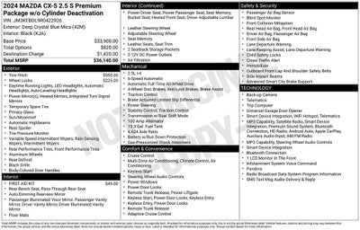 2024 Mazda Mazda CX-5 2.5 S Premium Package