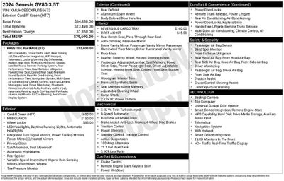 2024 Genesis GV80 3.5T Prestige