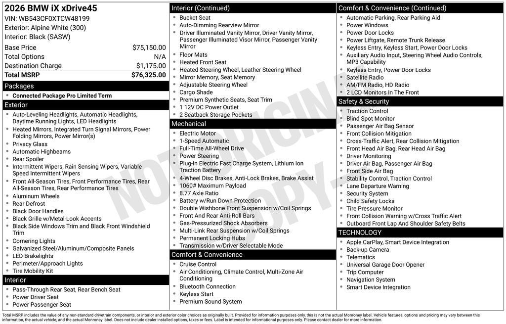 2026 BMW iX xDrive45