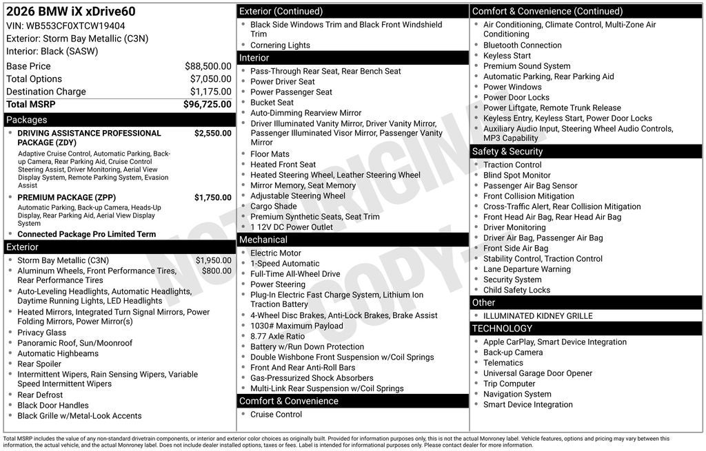 2026 BMW iX xDrive60