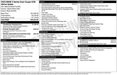 2025 BMW 2 Series 228 xDrive Gran Coupe