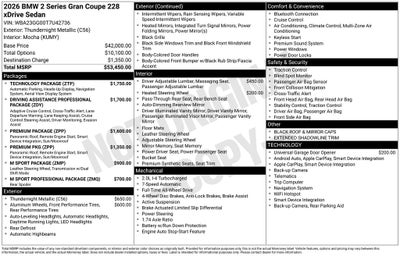 2026 BMW 2 Series 228 Gran Coupe