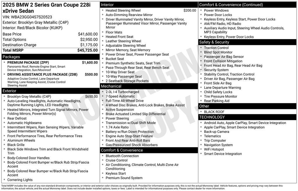 2025 BMW 2 Series 228 xDrive Gran Coupe