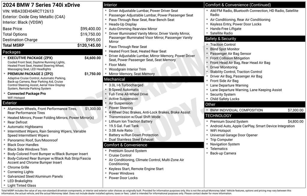2024 BMW 7 Series 740i xDrive