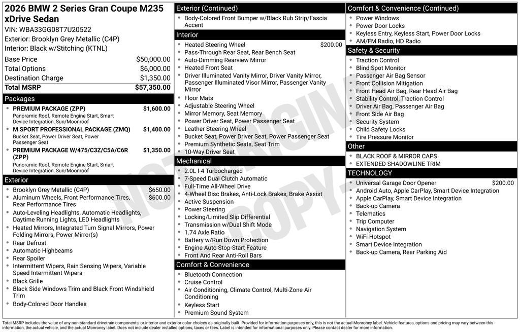 2026 BMW 2 Series M235i xDrive