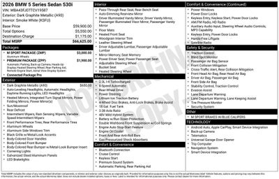 2026 BMW 5 Series 530i