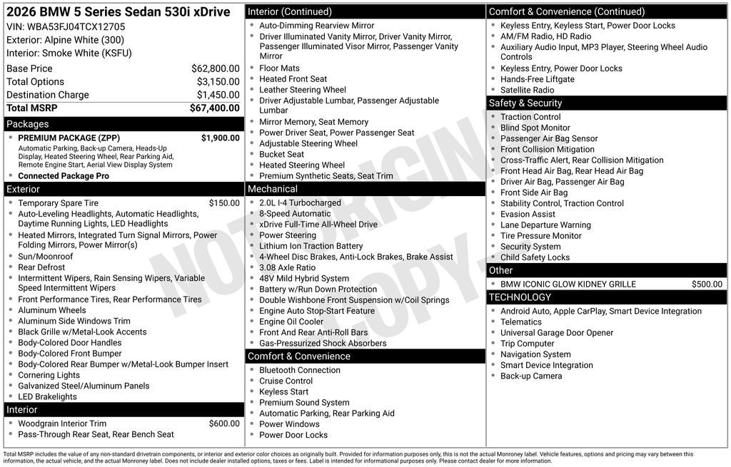 2026 BMW 5 Series 530i xDrive