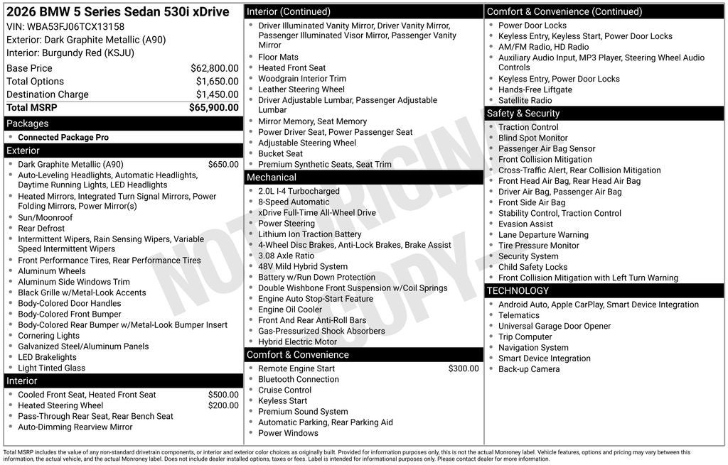 2026 BMW 5 Series 530i xDrive