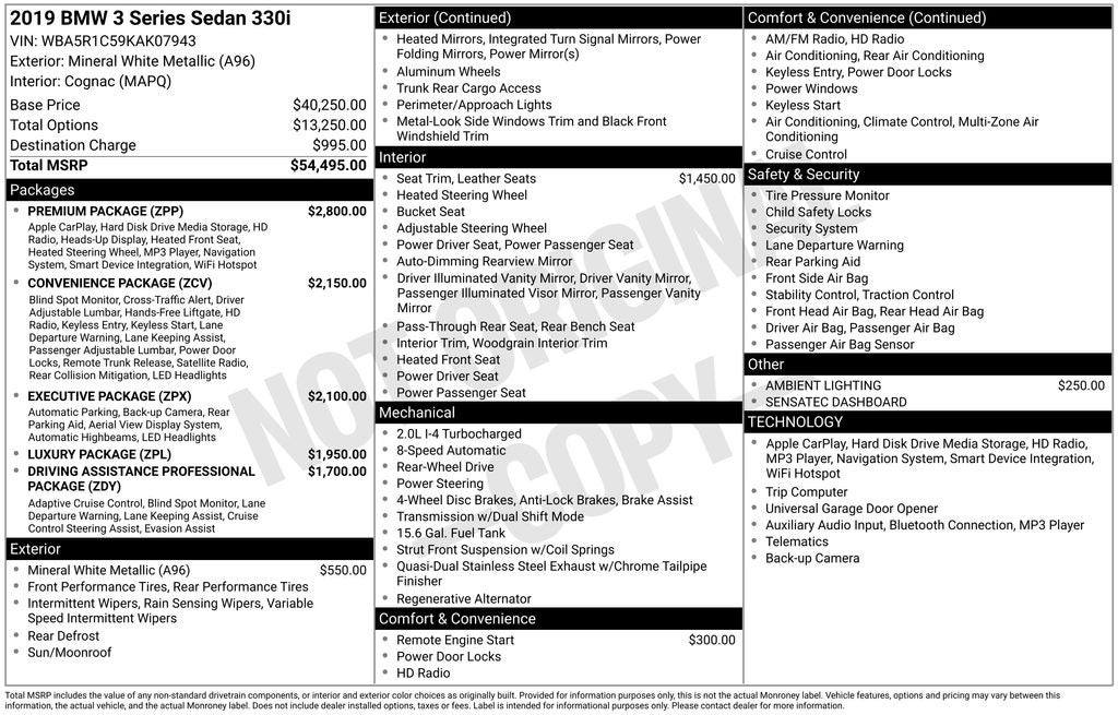 2019 BMW 3 Series 330i