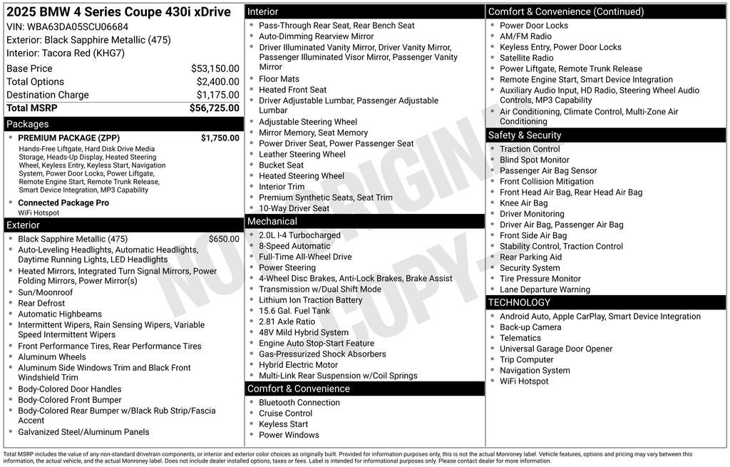 2025 BMW 4 Series 430i xDrive