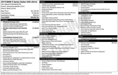 2019 BMW 5 Series 540i xDrive