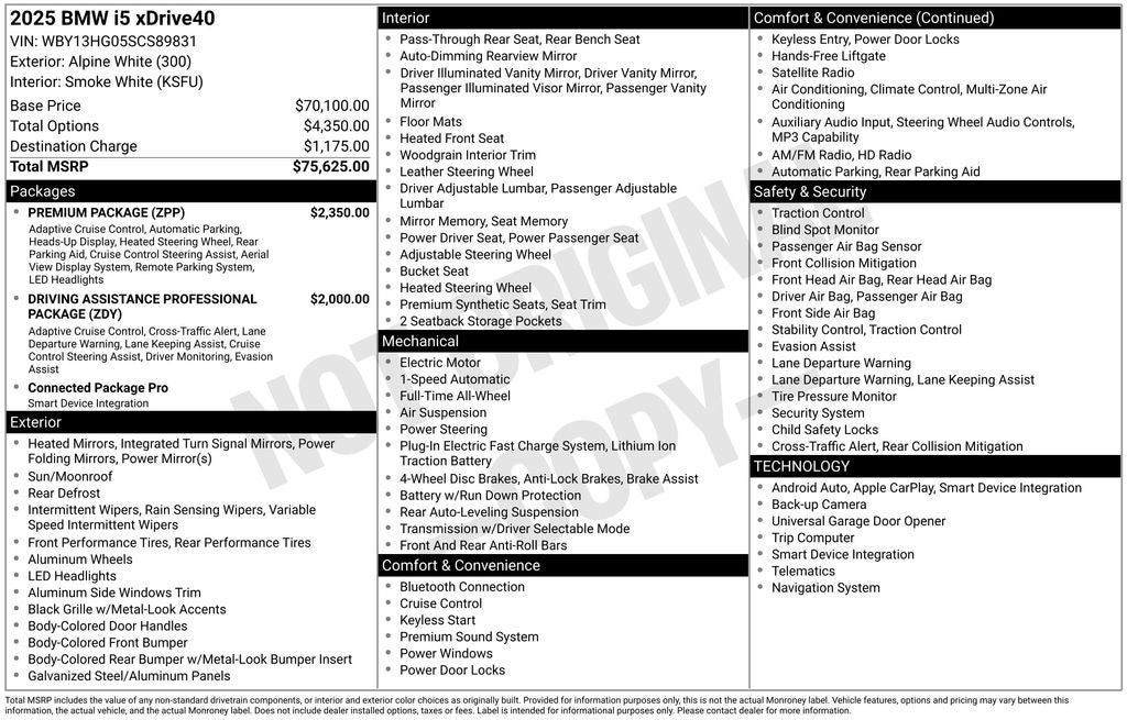 2025 BMW i5 xDrive40