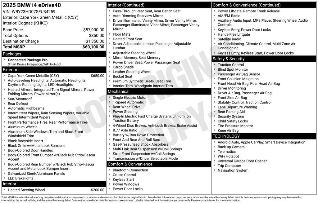 2025 BMW i4 eDrive40