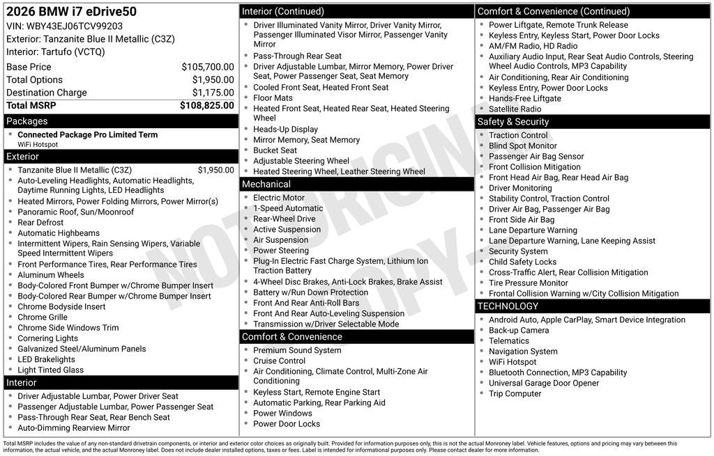2026 BMW i7 eDrive50