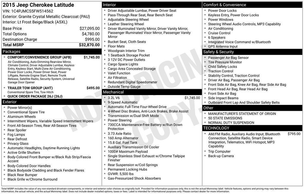 2015 Jeep Cherokee Latitude