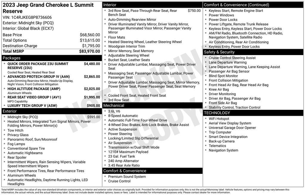 2023 Jeep Grand Cherokee L Summit