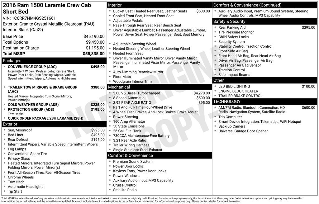 2016 RAM 1500 Laramie